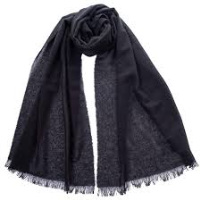 Sofia cashmere lightweight cashmere scarf w/ floral details $450. Black Cashmere Scarf Made In Italy Lightweight