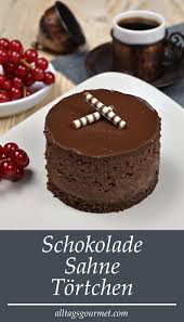 Schoko Sahne Tortchen Alltagsgourmet Rezept Schoko Sahne Torte Kinderschokoladen Torte Rezept Kuchen Rezepte Einfach
