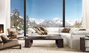 Rh's aspen french oak metal rail coffee table collection. Rh Ski House Introduces Furnishings Inspired By Colorado S High Country
