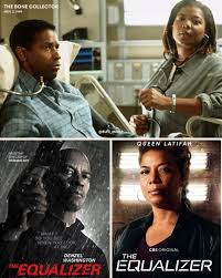 Denzel Washington and Queen Latifah both starred in 'The Bone Collector'  which released Nov 2, 1999 -- they would both go on to star in the  Equalizer franchise, with Denzel Washington starring