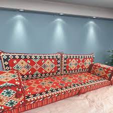 Amazon De Bodenmobel Sofa Handgefertigte Boden Sofa Set Arabische Majlis Arabische Jalsa Boden Sit Living Room Sets Furniture Floor Cushions Floor Seating
