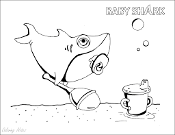 All you have to do is download these free shark coloring pages to print by clicking on the. Baby Shark Coloring Pages Free To Print For Kids Funny Shark Coloring Pages Coloring Pages Baby Shark