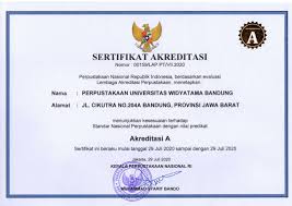Maybe you would like to learn more about one of these? Sertifikat Akreditasi Perpus 2020 2025 Perpustakaan Universitas Widyatama