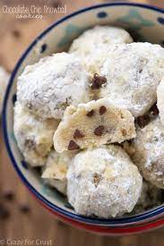 Chocolate Chip Snowball Cookies Crazy For Crust Recipe Desserts Chocolate Chip Snowball Cookies Recipe Snowball Cookie Recipe