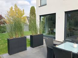 Pflanzkubel Raumteiler Fiberglas Elemento Anthrazit Terassenideen Pflanzkubel Bepflanzung