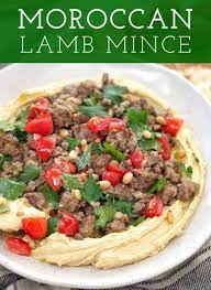 Moroccan Lamb Mince With Hummus Chef Not Required Recipe In 2020 Hummus Food Processor Recipes Slow Roast Lamb