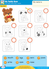 Utilize these parts of the body worksheets to help kids identify and name the body parts. My Teddy Bear Worksheet Write The Number Super Simple