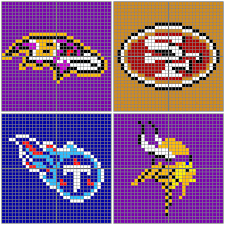 San Francisco 49ers Tennesse Titans Minnesota Vikings And Baltimore Ravens Canvas Patterns Plastic Canvas Patterns Perler Bead Patterns