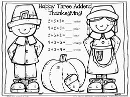 Three Addend Thanksgiving Color By Number Free Thanksgiving Math Thanksgiving Math Worksheets Thanksgiving Math Coloring