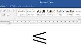 Greater than sign less than sign. How To Insert Less Than Or Equal To Symbol In Microsoft Word My Microsoft Office Tips
