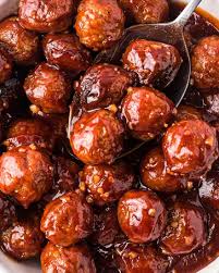 Bbq grape jelly meatballs made in the crock pot. Crockpot Bourbon Bbq Meatballs The Chunky Chef