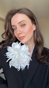 Oversized Flower Brooch: Gothic Halloween Costume Pin, White and Black Rose  Brooch