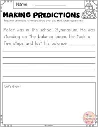 Free Making Predictions Making Predictions 2nd Grade Worksheets First Grade Worksheets