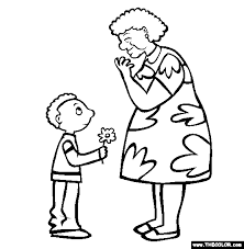 Grandma coloring pages are a fun way for kids of all ages to develop creativity, focus, motor skills and color recognition. Grandparents Day Online Coloring Pages