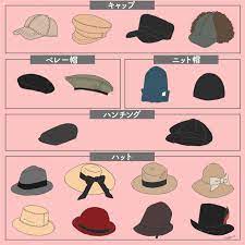 一覧 帽子の種類イッキ見 顔の形で似合う帽子を知ろう 帽子 イラスト 帽子 キャップ イラスト
