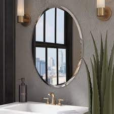 Vanity conair lighted chrome retro mirror magnifying. Framed Oval Bathroom Mirrors Wayfair
