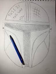 See more ideas about mandalorian, mandalorian cosplay, star wars art. A Drawing Of A Mandalorian Helmet One Of My First Drawings But Because Of My Unsteady Hand I Have To Use A Different Art Style Let Me Know What Else I Should