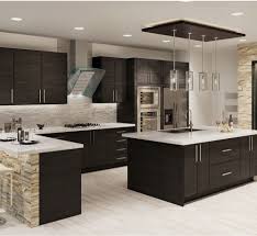 Does anyone have any recommendations on a color tile if we paint the cabinets grey and have black countertops? Wilora Paloma Marquis Dark Wood 10x10 Kitchen Cabinet Engineered Wood Mdw10x10 Contemporary Kitchen Design Modern Kitchen Design Interior Design Kitchen