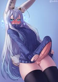 Trying to hide her raging boner : rfutanari