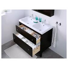 Fashion and the blot of the cupboards can establish the tone to the whole room! Hemnes Odensvik Sink Cabinet With 2 Drawers Black Brown Stained Runskar Faucet 40 1 2x19 1 4x35 Buy Online Or In Store Ikea