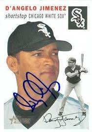 Amazon.com: D'Angelo Jimenez autographed baseball card (Chicago Sox) 2003  Topps Heritage #196