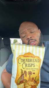 Trying the new cornbread crisps from Trader Joseph’s.