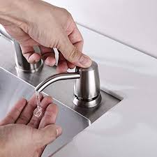 Avola built in sink soap kitchen soap dispensers. Soap Dispenser Kitchen Sink Soap Dispenser Built In Sink Soap Dispenser Or Lotion Dispenser Kitchen Soap Dispenser Easy Installation And Refill From The Top Dish Dispensers Brushed Nickel Pricepulse