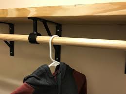 Installing a closet rod is a must have in any home as you will save a lot of space, by organizing your clothes in a professional manner. Powder Coated Handcrafted Industrial Bent Metal Shelf Closet Etsy In 2021 Metal Shelves Closet Shelves Closet Rod