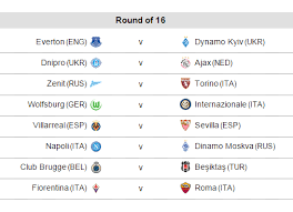 Fixtures & resultsfixtures & results. Uefa Europa League Round Of 16 Draw Results Imgur