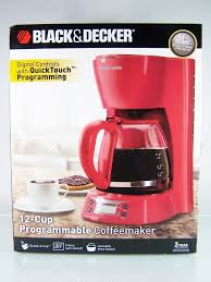 Black Decker Coffee Pot New Black Decker 12 Cup Programmable Coffee Maker Red Auto Brew Washable Basket Black Decker Coffee Maker Coffee