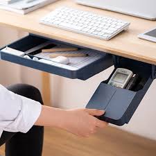 Shop office desks at staples and save. 1 Drawer Self Adhesive Plastic Under Desk Storage Drawer Portable Notepad Pen Stationery Organizer Home Office Timobuy