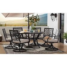 Member S Mark Barcelona 7 Piece Cushion Dining Set Sam S Club Patio Patio Furniture Outdoor Furnishings