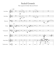 1 hour of relaxing and beautiful zelda music. Sealed Grounds Sheet Music For Cello Strings Group Bassoon Tambourine More Instruments Mixed Ensemble Musescore Com