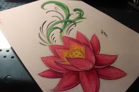 Lotus Flower Drawing Color At Paintingvalley Com Explore Collection Of Lotus Flower Drawing Color Easy, step by step lotus flower drawing tutorial with practice worksheets and coloring page. painting valley