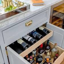 Kitchen With Wine Drawer And Pull Out Liquor Cabinet Modern Cabinets Liquor Storage Bars For Home