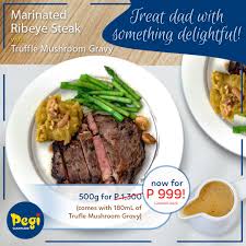 Mit black angus steak von penny! Pegi Waffles It S Father S Day Reward The Man Of The House With Our Marinated Ribeye Steak Our 500g Ribeye Steak Comes With Truffle Mushroom Gravy Only P999 This Father S Day Weekend