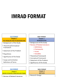 Chapter 3 imrad sample / 1.it indicates a pattern or format rather than a complete list of headings or components of. What Is An Imrad Format