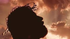 Silhouette with Jesus wearing a crown of... | Stock Video | Pond5