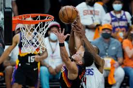 The western conference finals feature some fresh faces who haven't been in this position in a long time, if at all. Booker Pours In 40 Points As Suns Draw First Blood Against Clippers In Nba West Finals Arab News