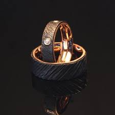 22kt Red Gold And Iron Wedding Ring Unusual Mens Wedding Rings Unusual Wedding Rings Red Gold Wedding Ring