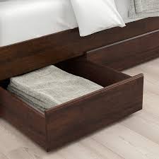 Shop styles like shaker, mission, modern, or traditional, and add extra features like upholstered headboards, under bed storage, or a platform base. Songesand Bed Frame With 2 Storage Boxes Brown Full Double Ikea