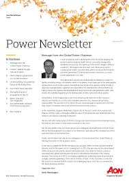 Over 150000 students have already chosen our. Aon Global Power Newsletter 2015 Q4