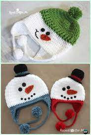 Diy Crochet Earflap Hat Free Patterns Picture Instructions 2019 Crochet Snowman Earflap Hat Free P Crochet Hats Free Pattern Crochet Hats Crochet Baby Hats