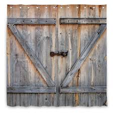 Riyidecor Rustic Shower Curtain Barn Door Wooden Farmhouse Vintage Barnwood Brown Extra Long Decor Fa Rustic Shower Curtains Rustic Shower Rustic Vintage Decor