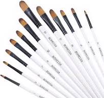 GETHPEN Filbert Paint Brushes Set, 12 PCS Artist Brush for Acrylic Oil  Watercolor Gouache Artist Professional Painting Kits with Synthetic Nylon  Tips ...