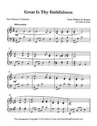 Great Is Thy Faithfulness Free Hymn Arrangements At Piano Song Download Piano Sheet Music Sheet Music Piano Sheet Music Free