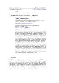 Pdf The Modified Beer Lambert Law Revisited