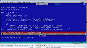 Qbasic Tutorial 45 Type Array Qb64 Youtube