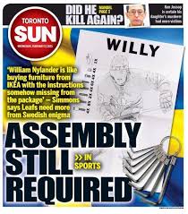 The sun was first published on november 1, 1971, the monday after the demise of the toronto telegram, a conservative broadsheet. Toronto Sun On Twitter Toronto Sun Front No Second Line Production No Real Hope For The Maple Leafs From Simmonssteve Https T Co Oygc3dzfbk Https T Co Rx087ktlft