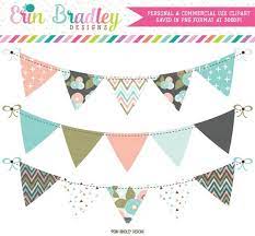 Bloom Bunting Clipart Instant Download Banner Flag Bunting Etsy In 2021 Clip Art Bunting Banner Banner